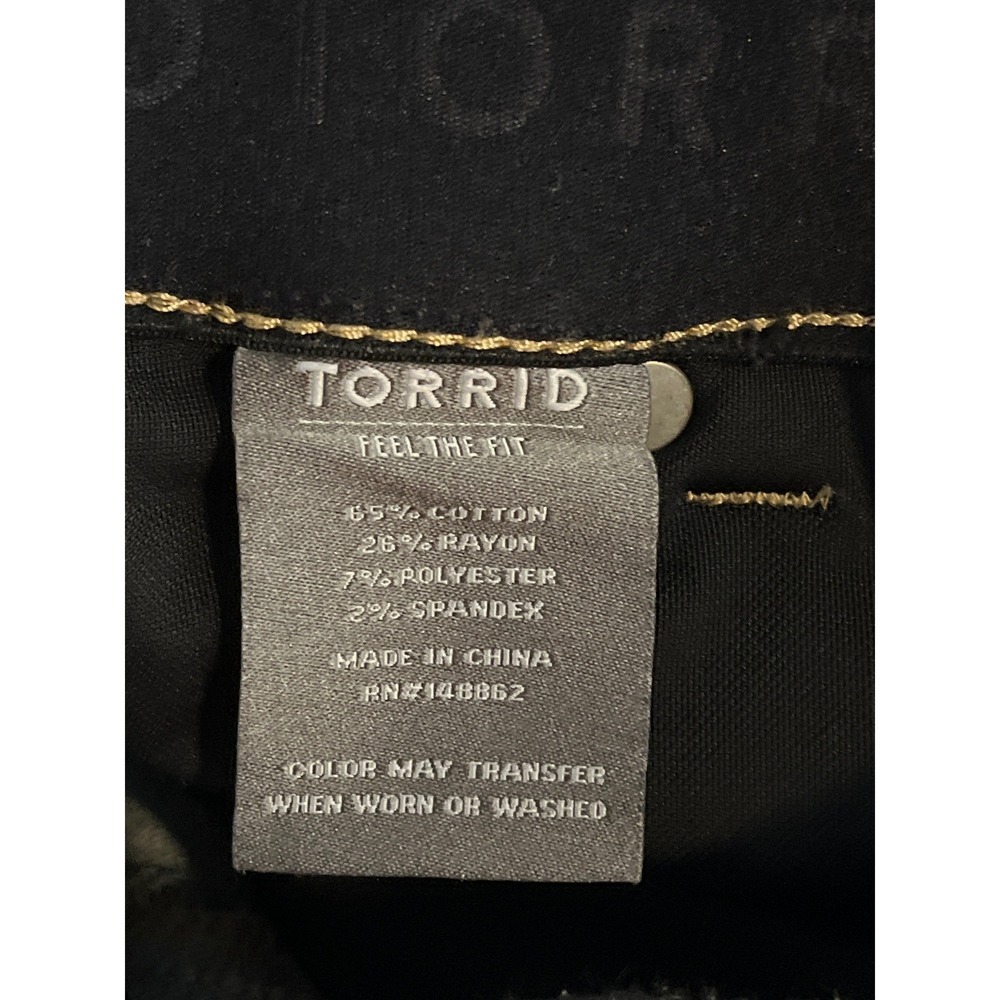 Torrid Bombshell Skinny Jeans Size 12R Distressed Ripped Stretch Denim Blue - Picture 8 of 9